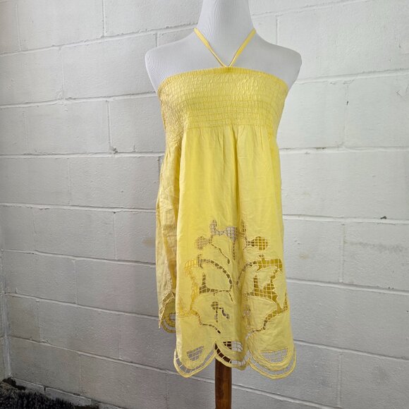Lush Tops - y2k Butter Yellow Pastel Coquette Boho Hippie Fairy Cottage Cowgirl Lacey Top